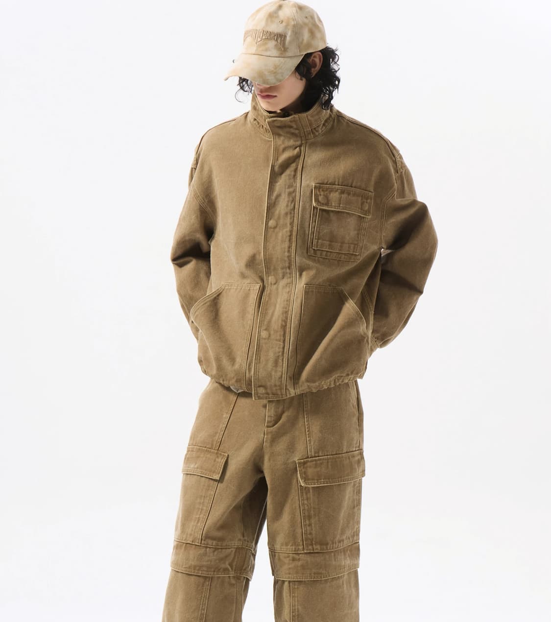 커스텀멜로우 베이지 옥스포드 코튼 다이드자켓 95사이즈 새상품 상품이미지3