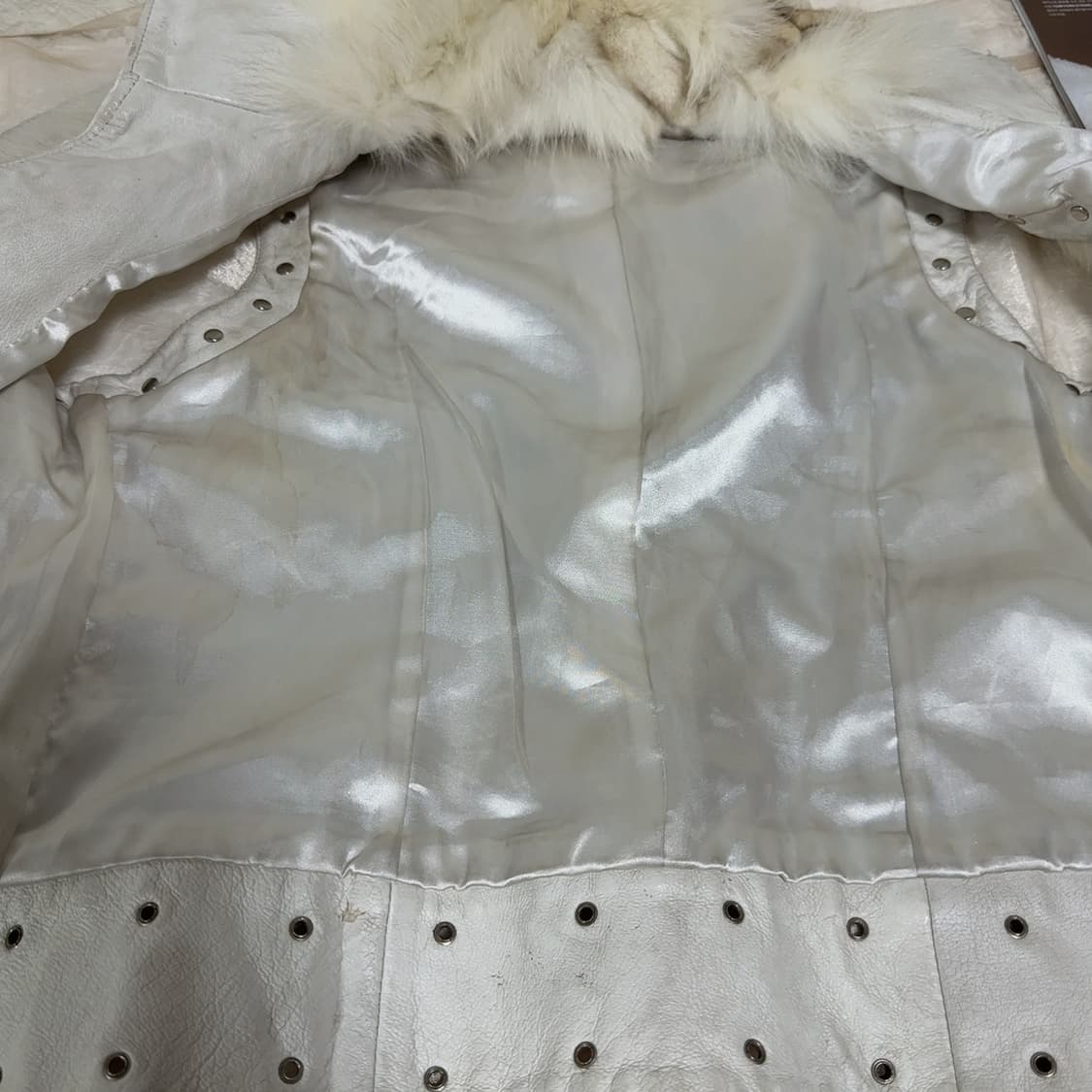 빈티지 고딕 여우털 폭스퍼 양가죽 조끼 베스트 상품이미지6