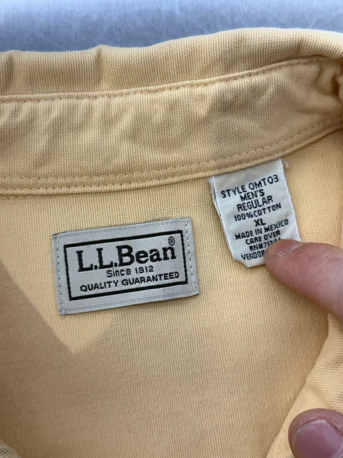 엘엘빈 옐로우 샤무아 헤비 코튼 워크 셔츠 상품이미지7