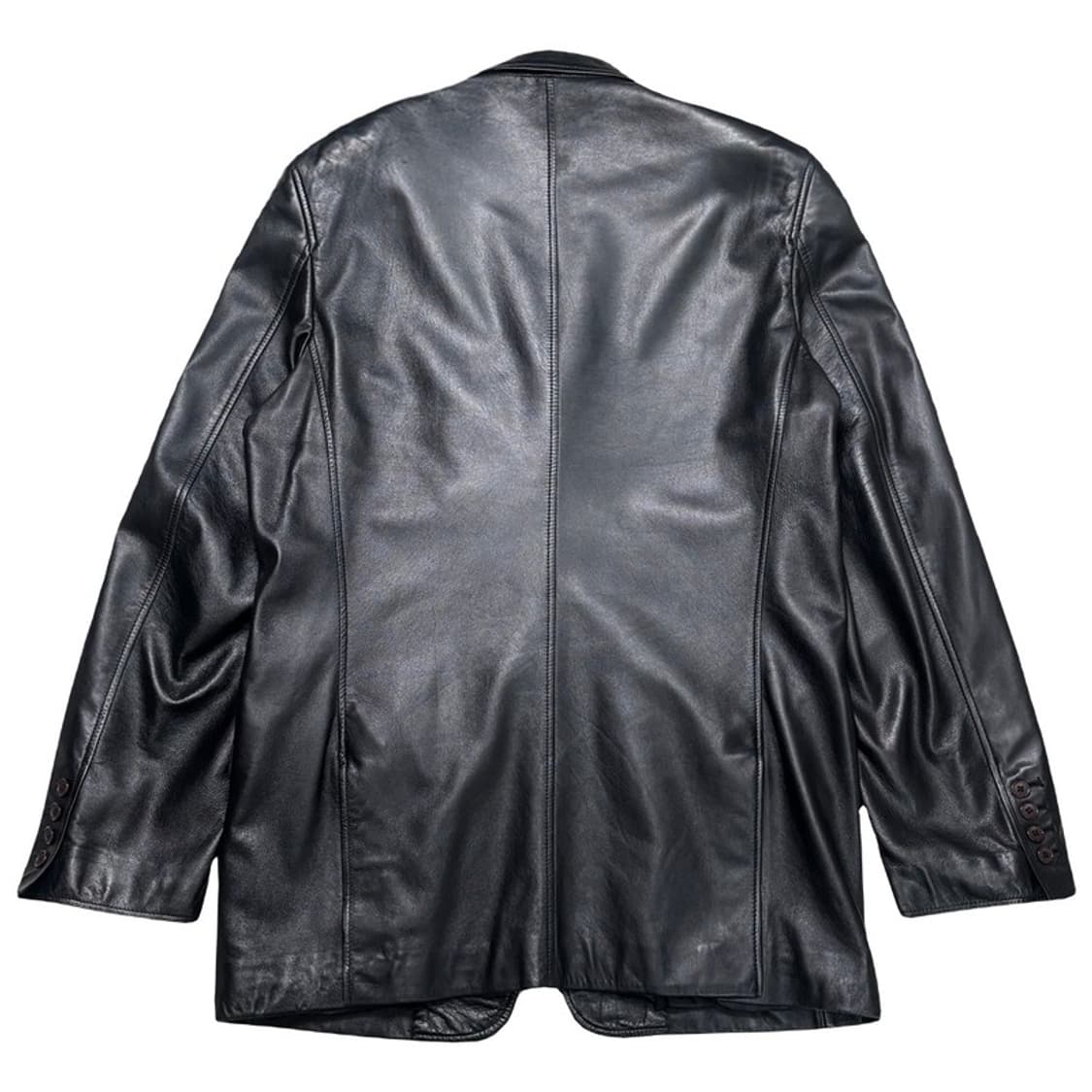 japanese vintage 가죽 블레이저 자켓 블랙 2XL 상품이미지7