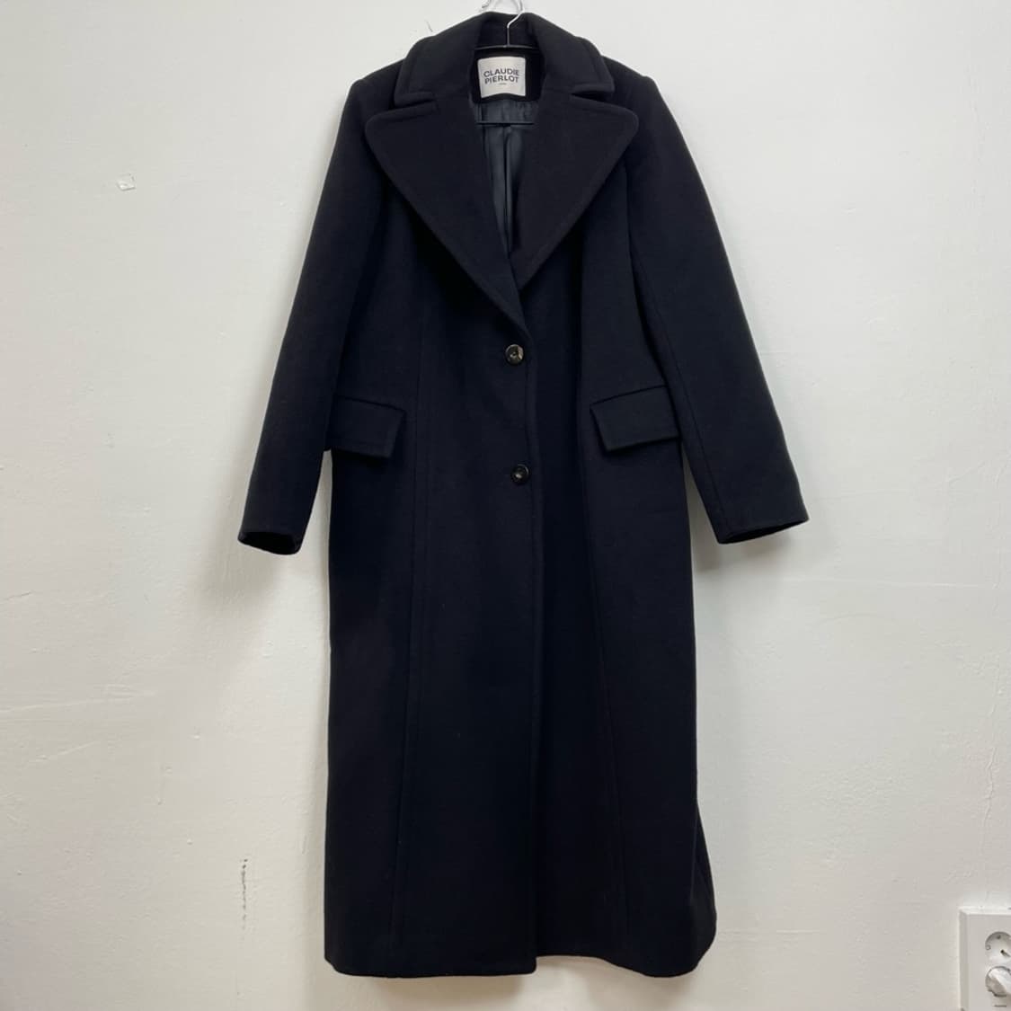 끌로디피에로 Claudie Pierlot 블랙 울 롱코트 36 상품이미지1