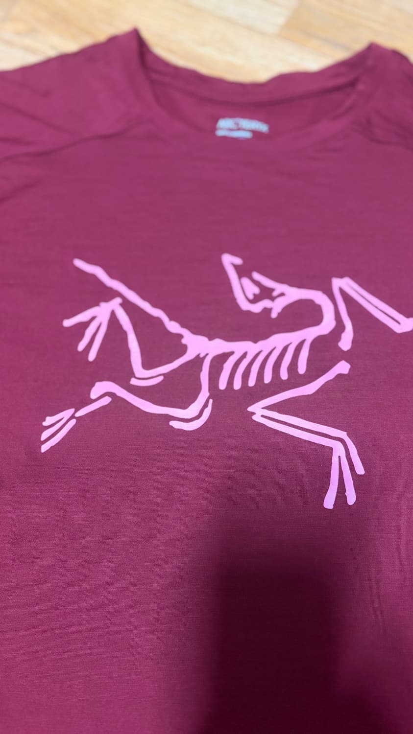 아크테릭스 울반팔 티셔츠 XL 버건디 상품이미지2