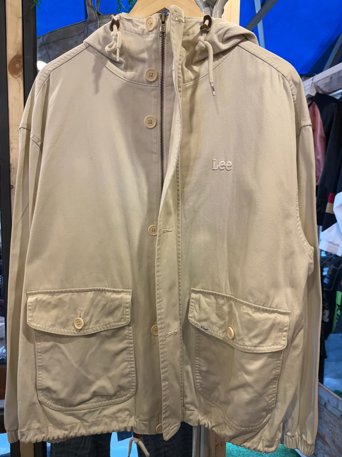 리 트위치 로고 아이보리 코튼 자켓 상품이미지1