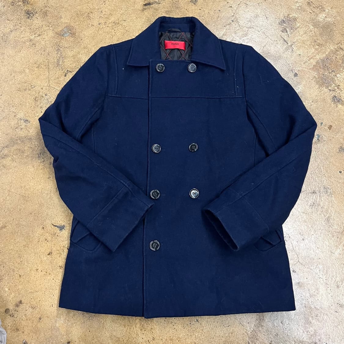 [정품] HUGO 네이비 더블 버튼 코트 b18 상품이미지2