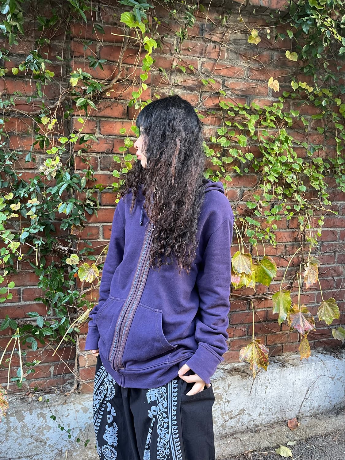 보라 히피문양 프린팅 후드 집업 상품이미지4