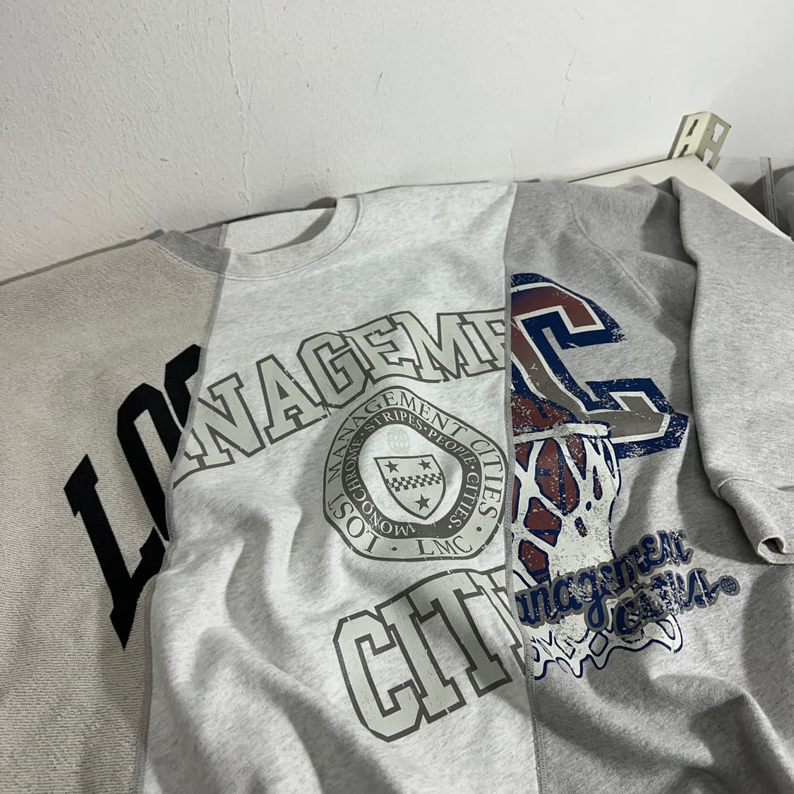 M-L 엘앰씨 LMC 멜란지그레이 오버핏 스웻셔츠 맨투맨 상품이미지3