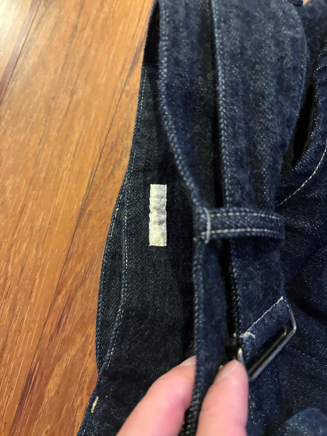 (3) 코모리 벨티드 팬츠 네이비 인디고 상품이미지3