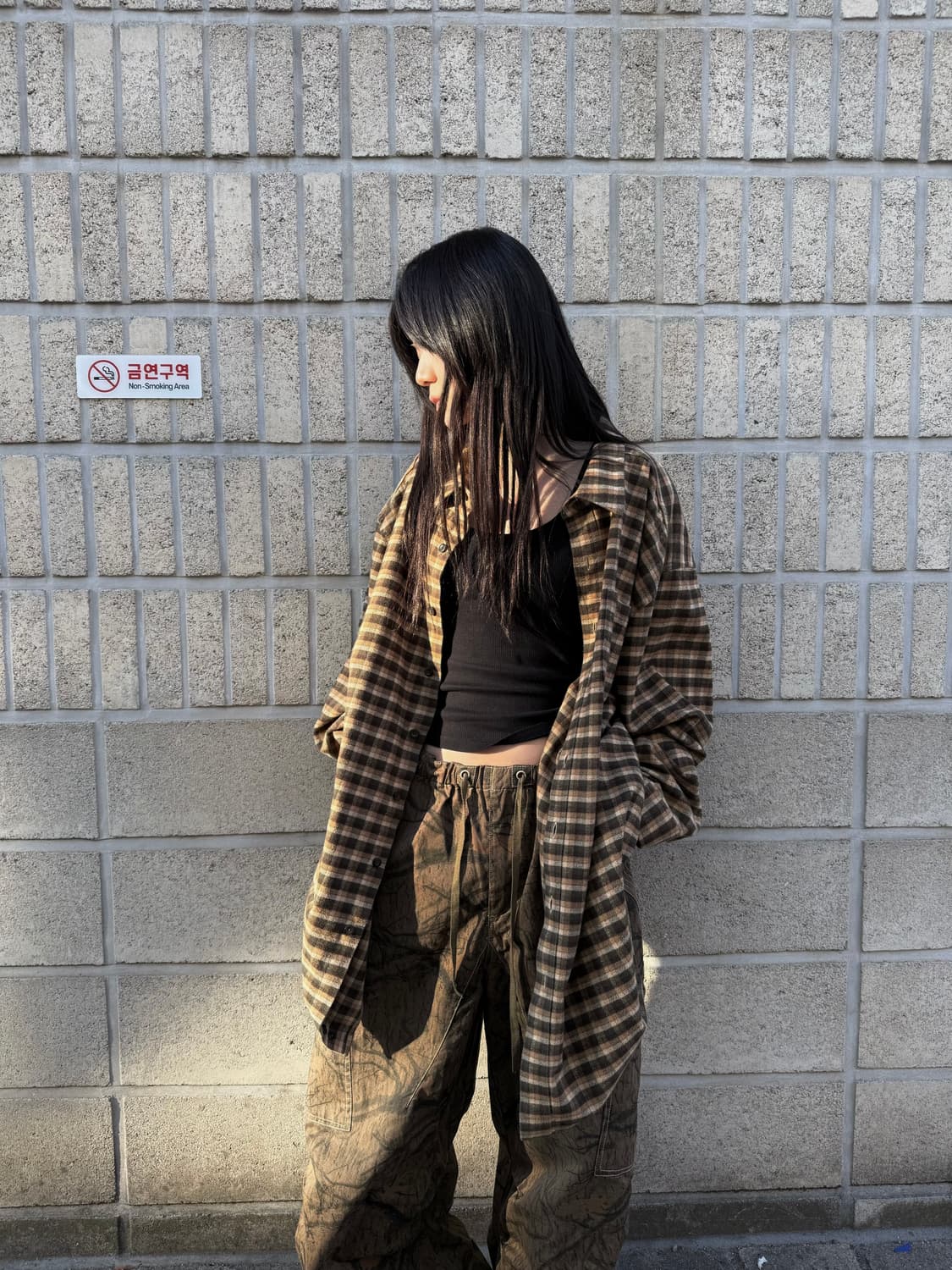 L.L.Bean 오버사이즈 롱 체크셔츠 상품이미지4