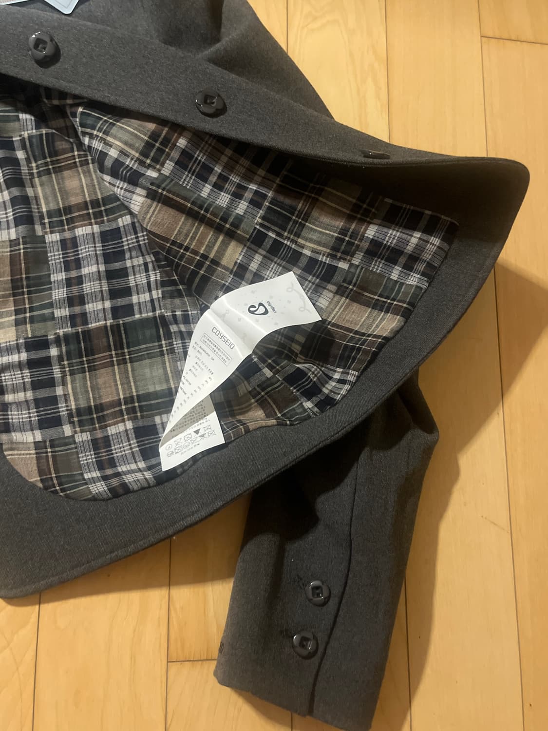 코이세이오 리본 자켓 챠콜 상품이미지4