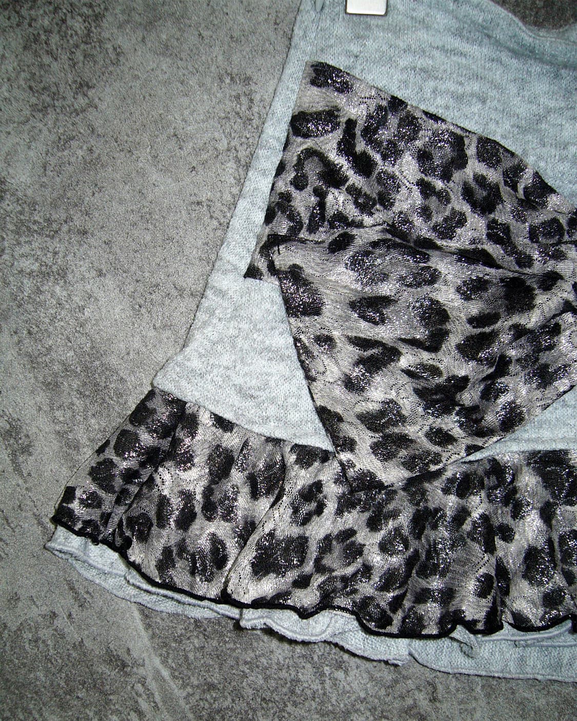 d.i.a Grey Leopard Ribbon Skirt 상품이미지3