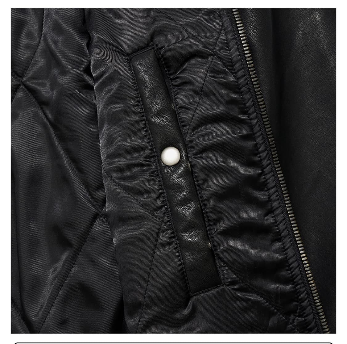 파르티멘토 3M 신슐레이트 VTG 워시드 레더 MA-1 블루종 블랙 상품이미지9