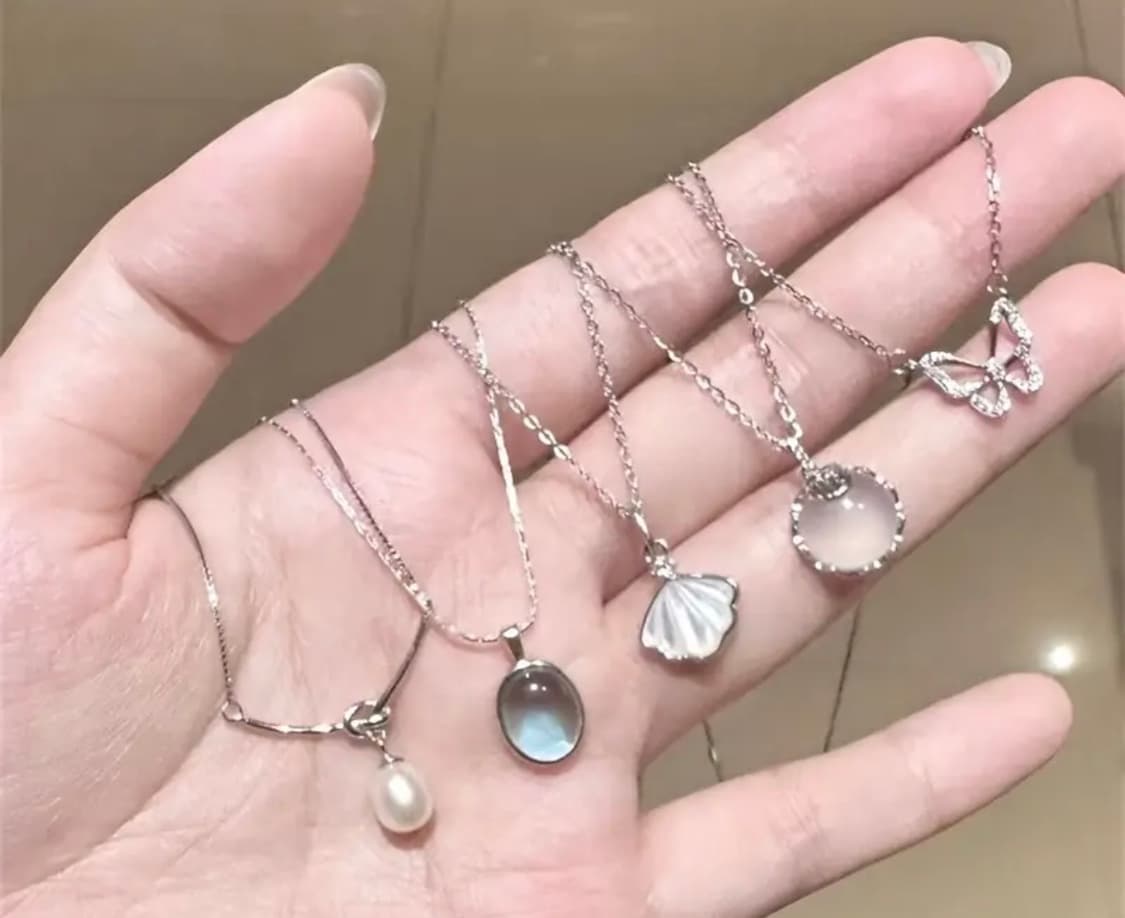 (새상품)빈티지 실버 체인 목걸이 반지 악세사리 다 드립니다 상품이미지2