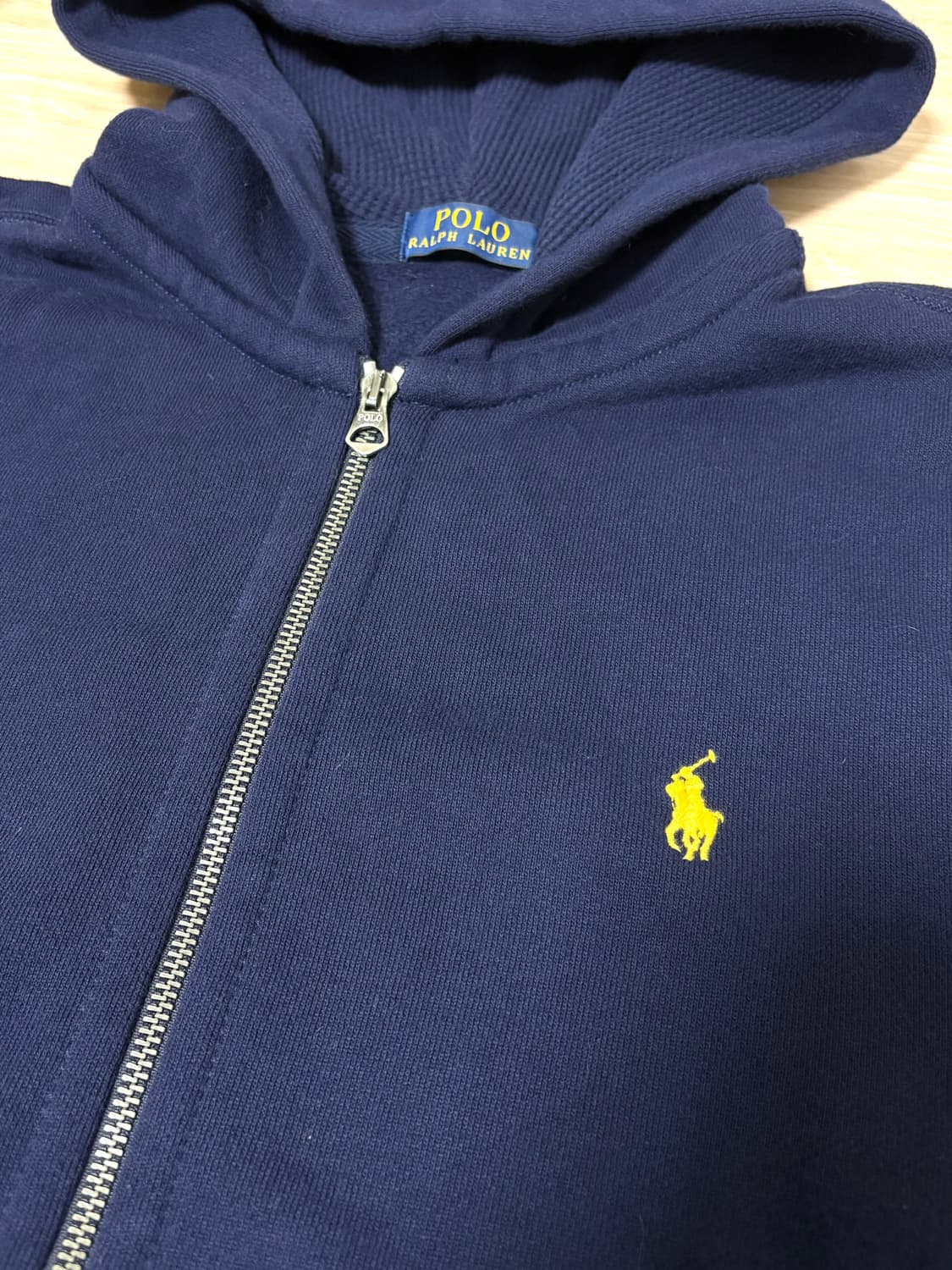 폴로 랄프로렌 와플 후드집업 네이비 M 상품이미지2