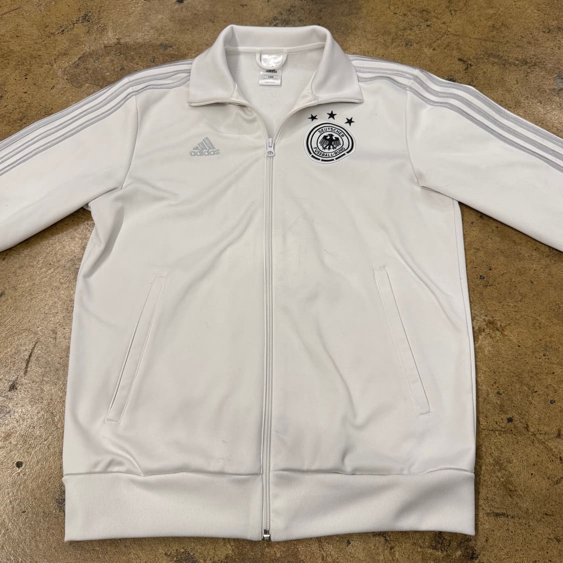 아디다스 화이트 실버 흰실 독일 져지 트랙탑 100 상품이미지3