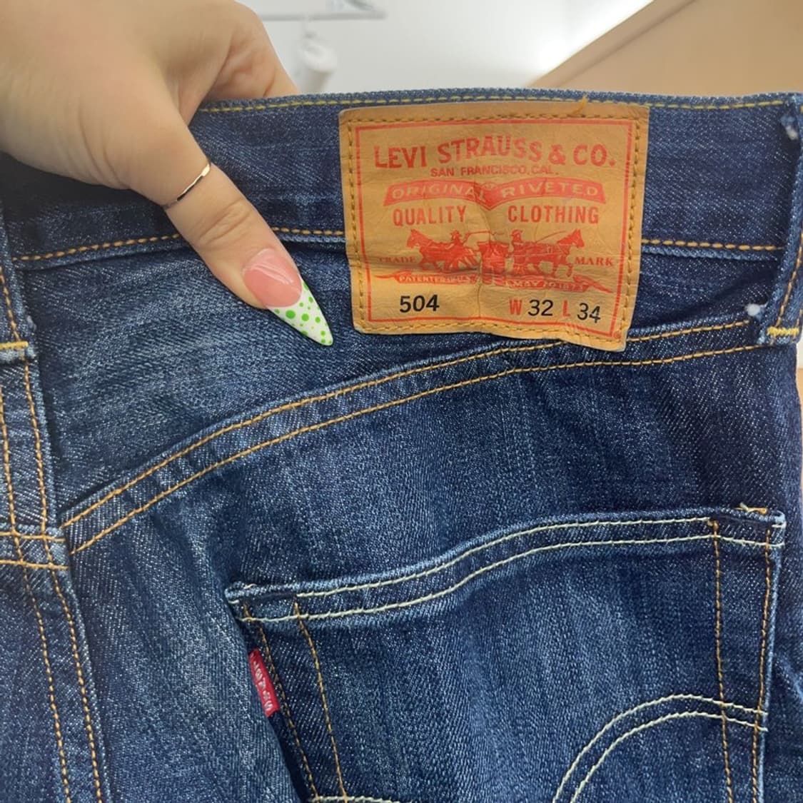 리바이스 504 올드스쿨 빈티지 워싱 데님팬츠 32인치 C09160 상품이미지5