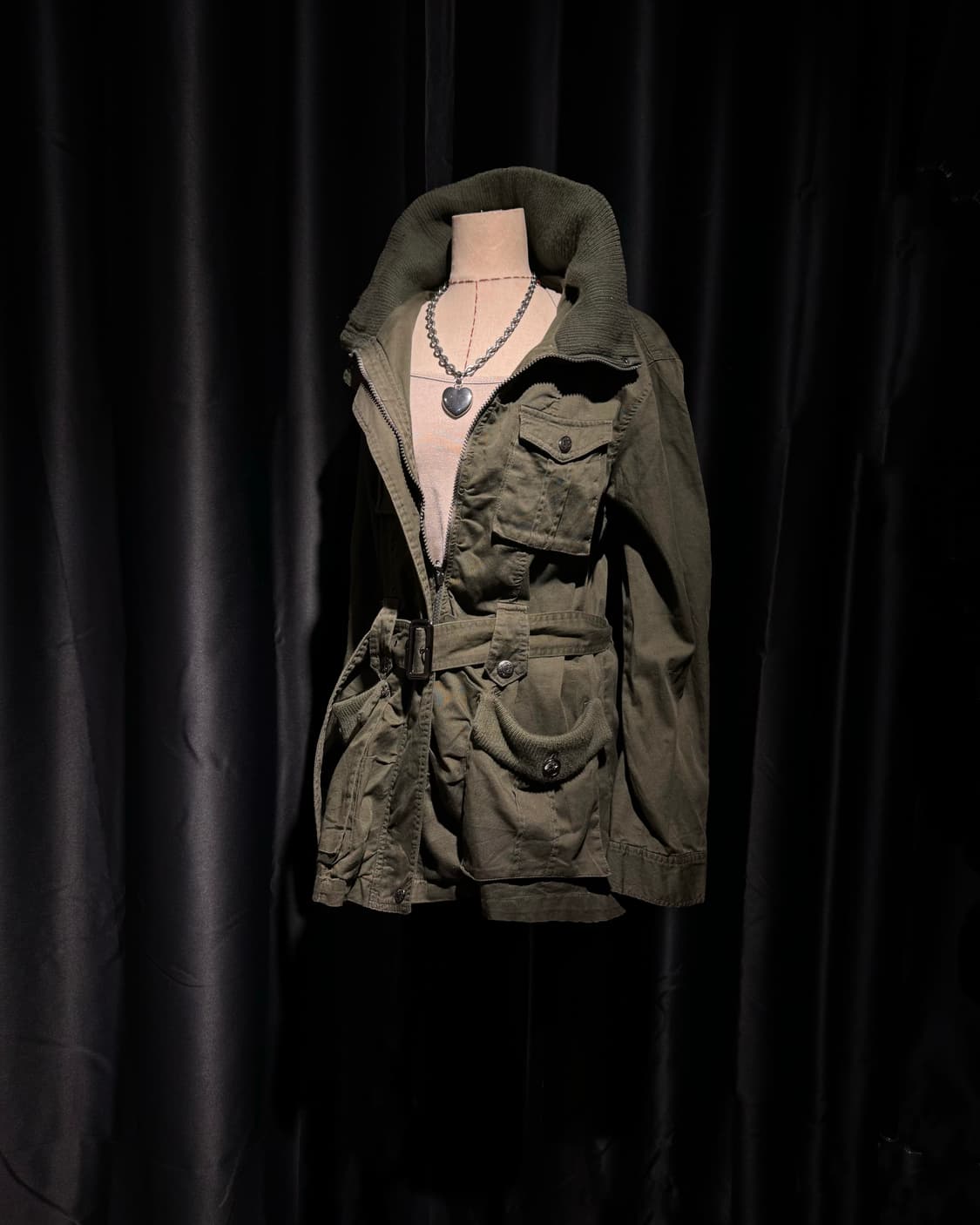 벨티드 밀리터리 자켓 상품이미지2