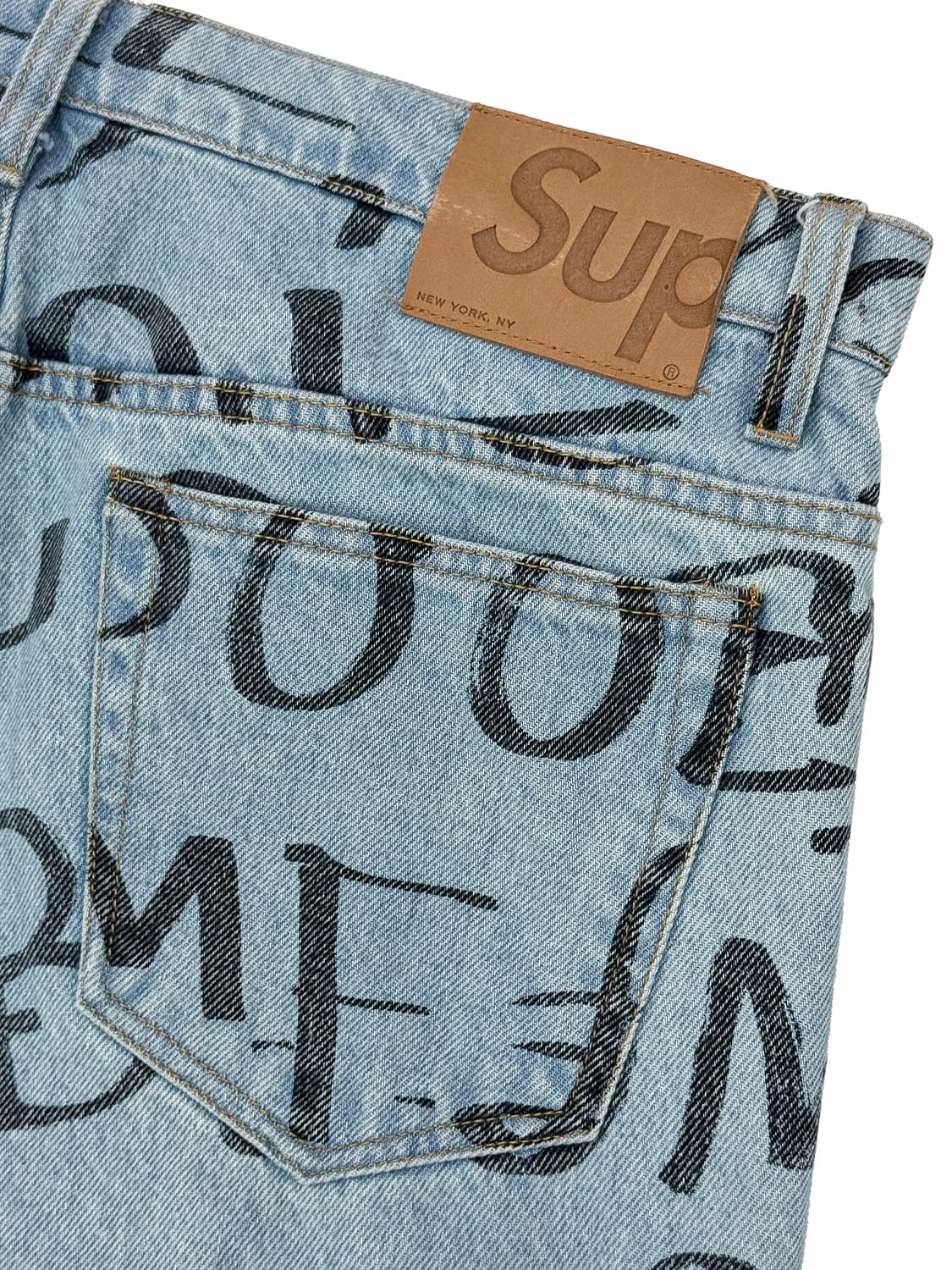 슈프림 블랙 아크 레귤러 진 블루 상품이미지9