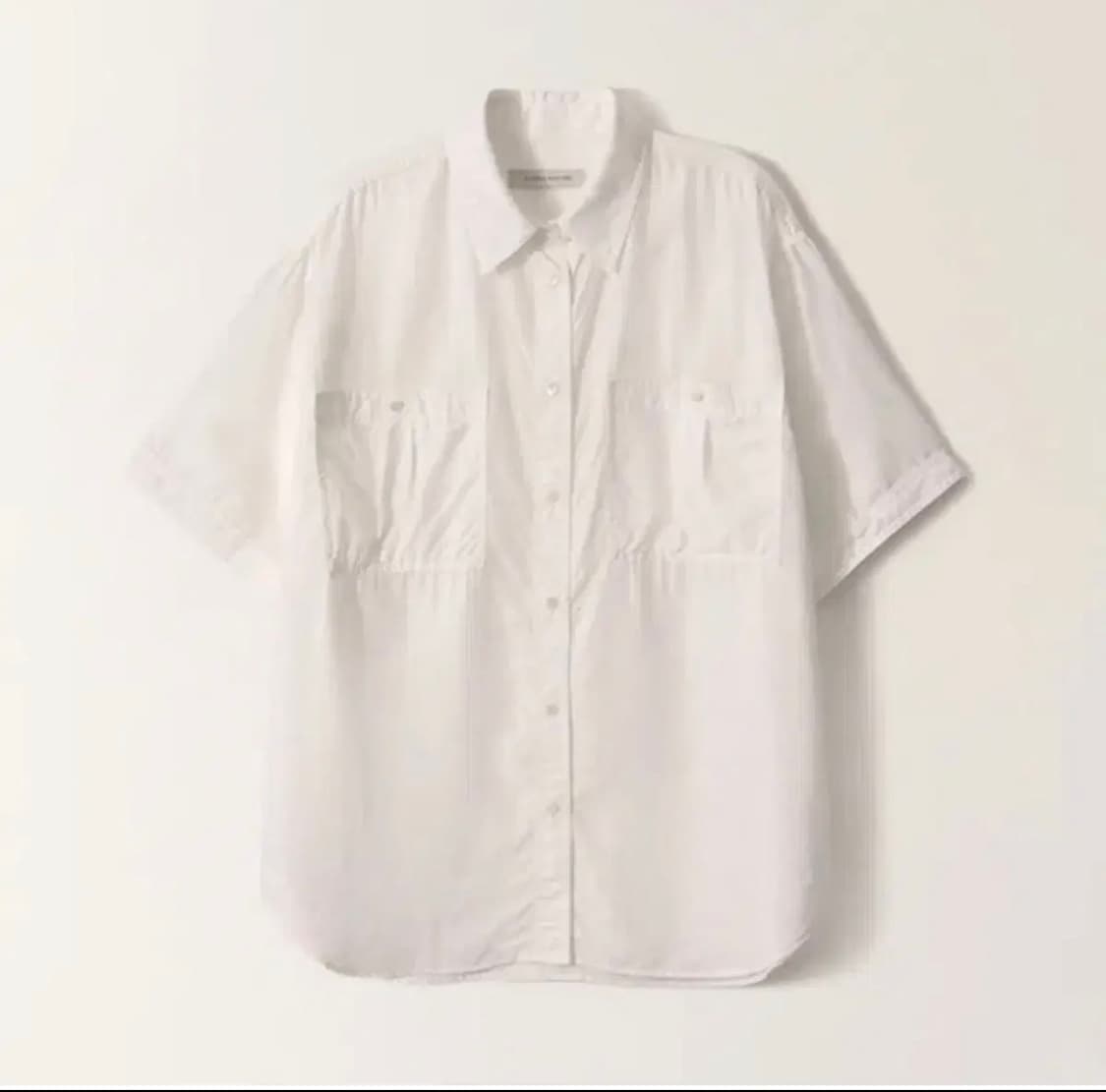 낫띵리튼 - 칼라 투 포켓 셔츠 ( 화이트 fee ) 상품이미지1