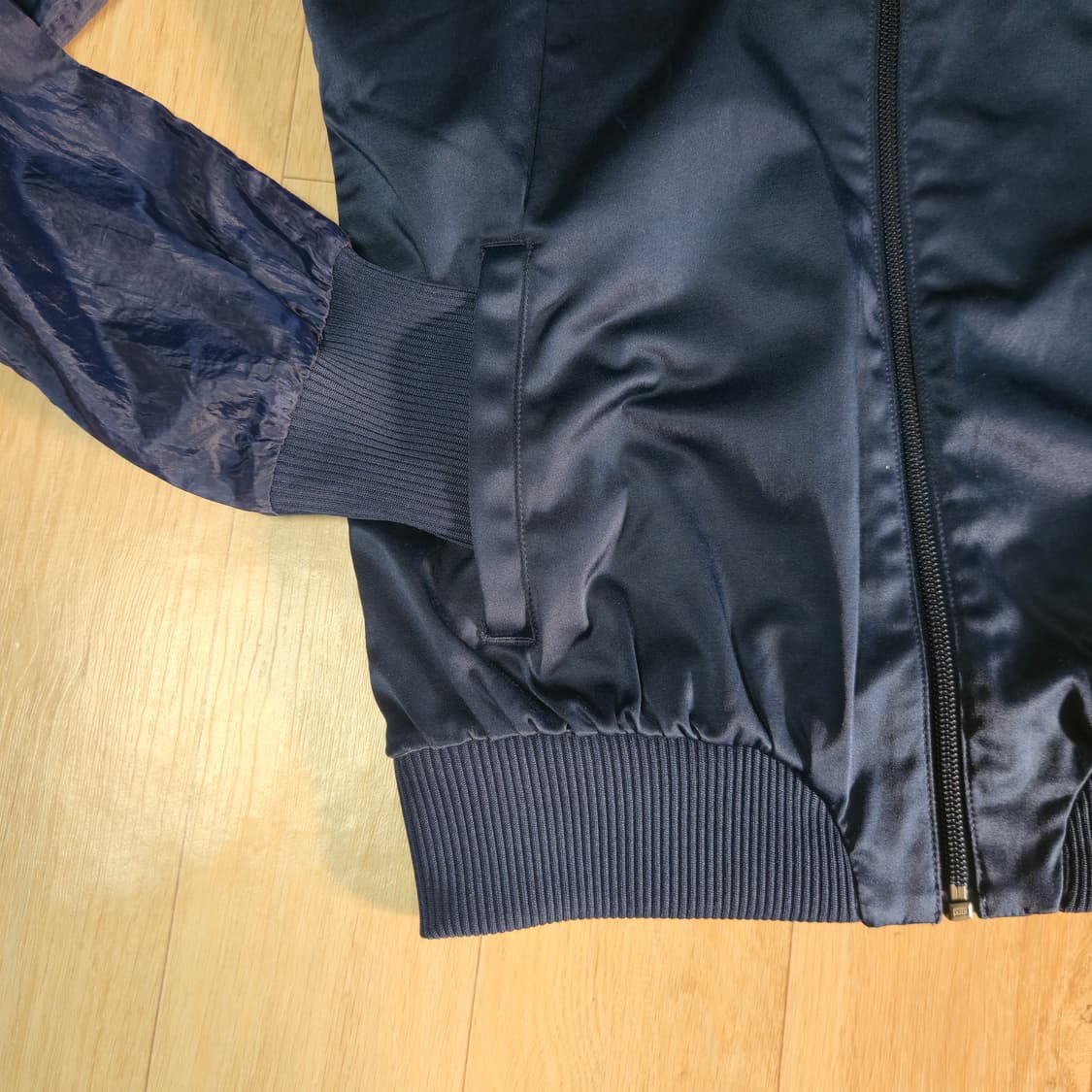 85) 아디다스 네이비 사틴 져지자켓 트랙탑 상품이미지6