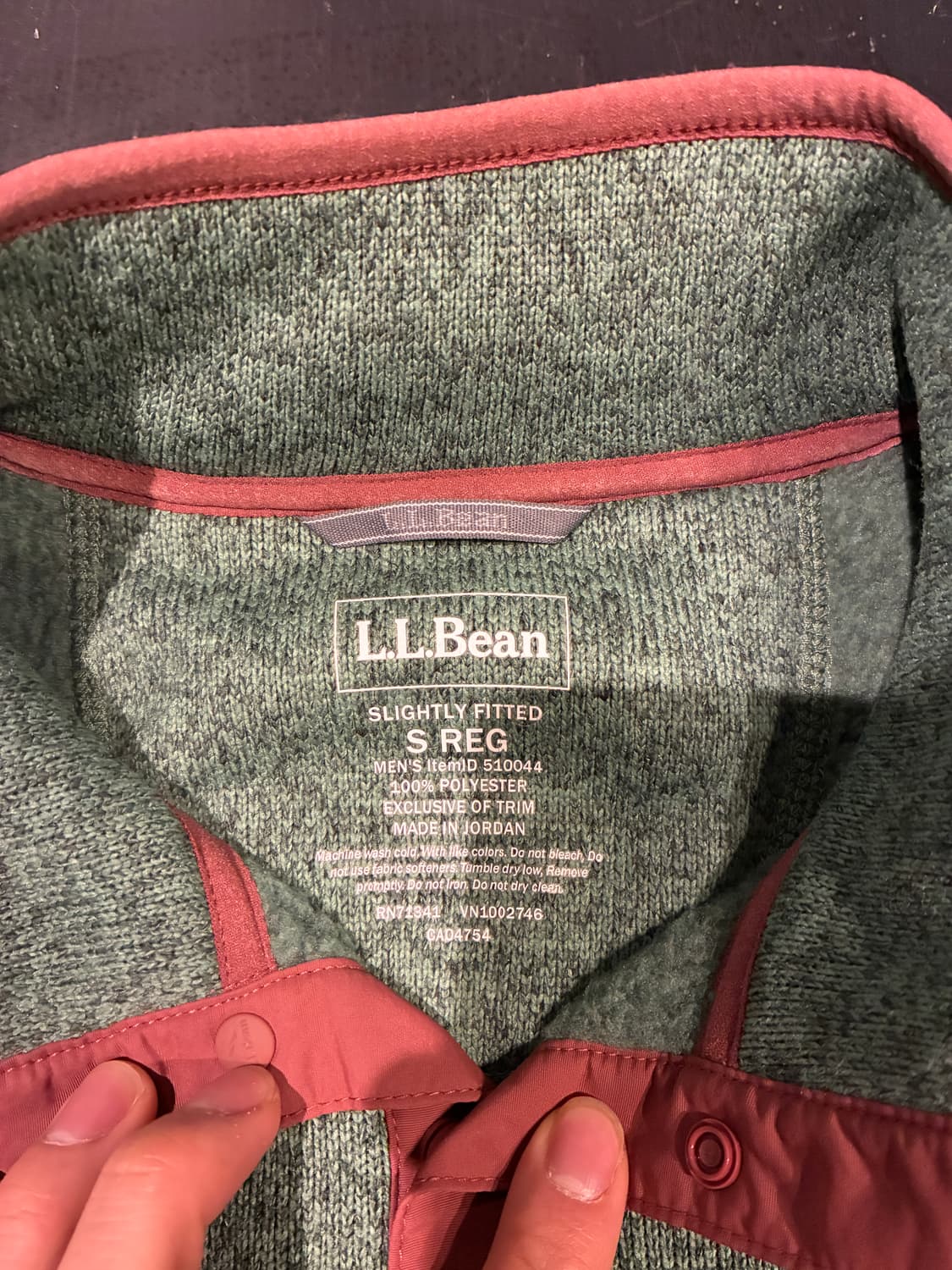 S) L.L. bean 엘엘빈 플리스 니트 스냅 플오버 신칠라 상품이미지2