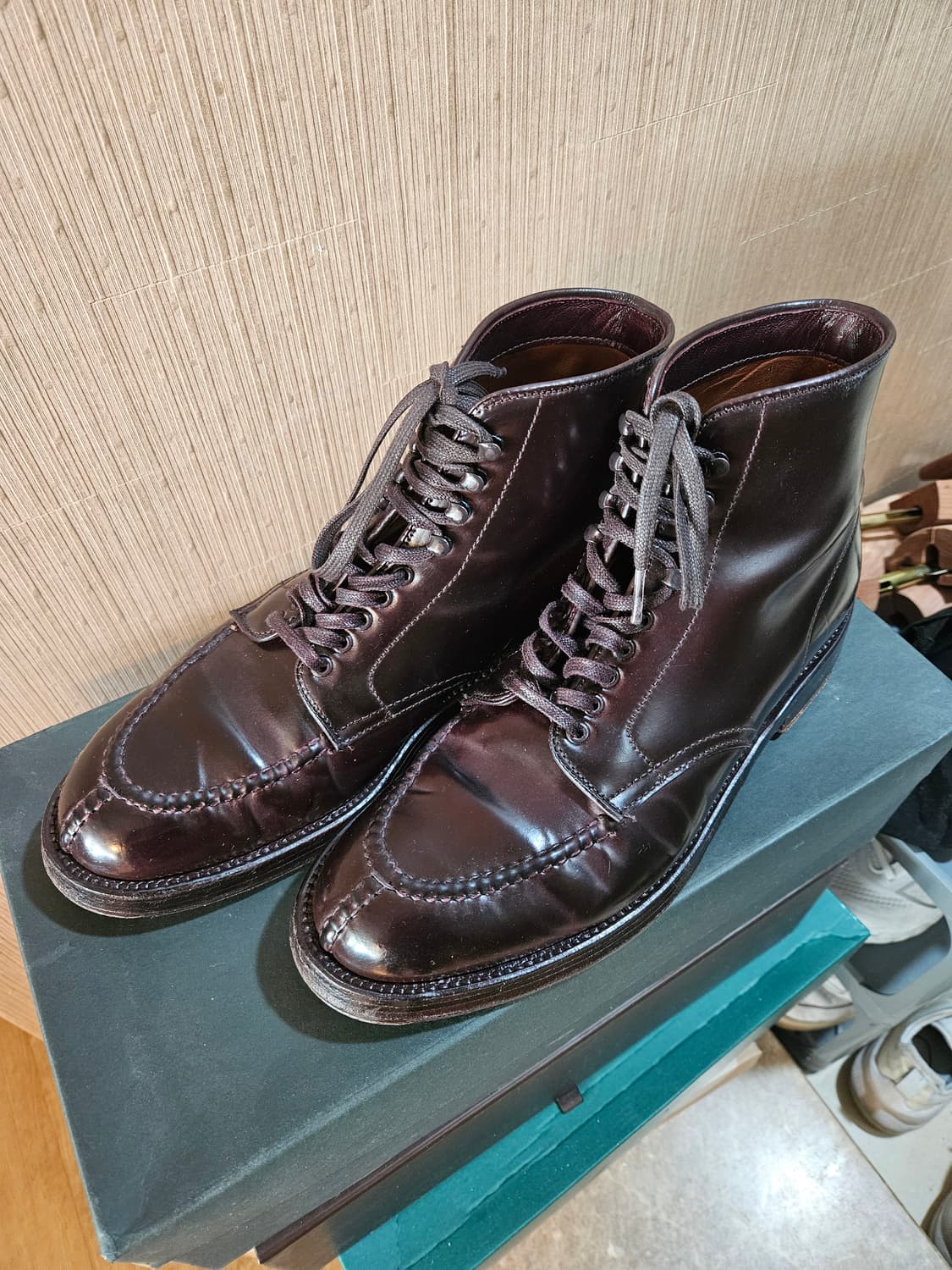 알든 40288H 코도반 탱커부츠 버건디 6E 상품이미지2