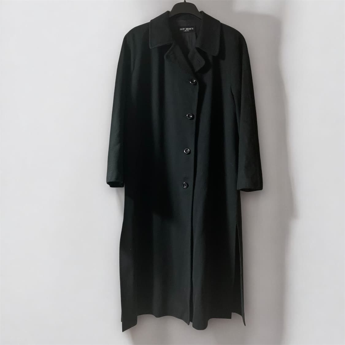 퓨어 캐시미어100 블랙 롱코트 상품이미지1