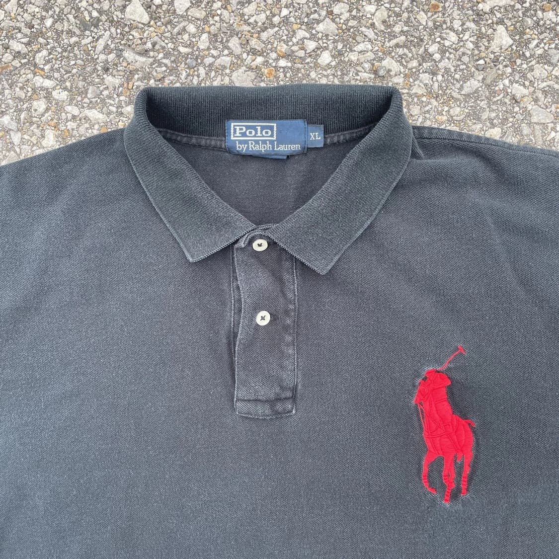 폴로 랄프로렌 빅포니 반팔 카라티 블랙 레드 상품이미지2