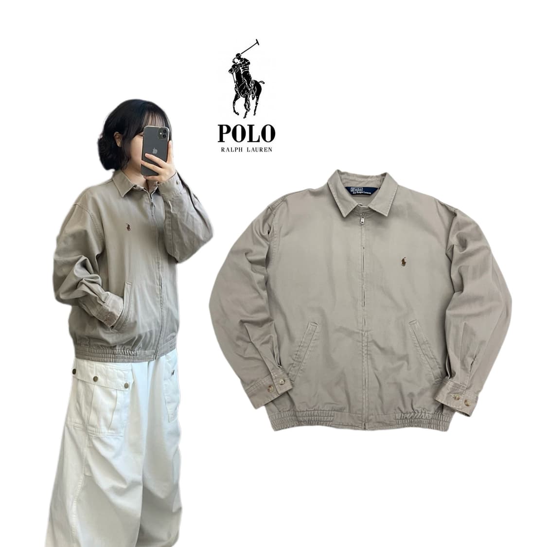 폴로 90s 브라운 포니 코튼 스윙톱 자켓 상품이미지1