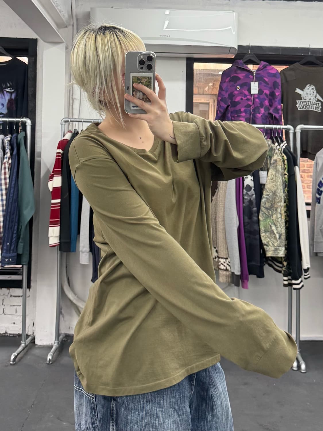 폴로 랄프로렌 카키 롱슬리브 상품이미지3