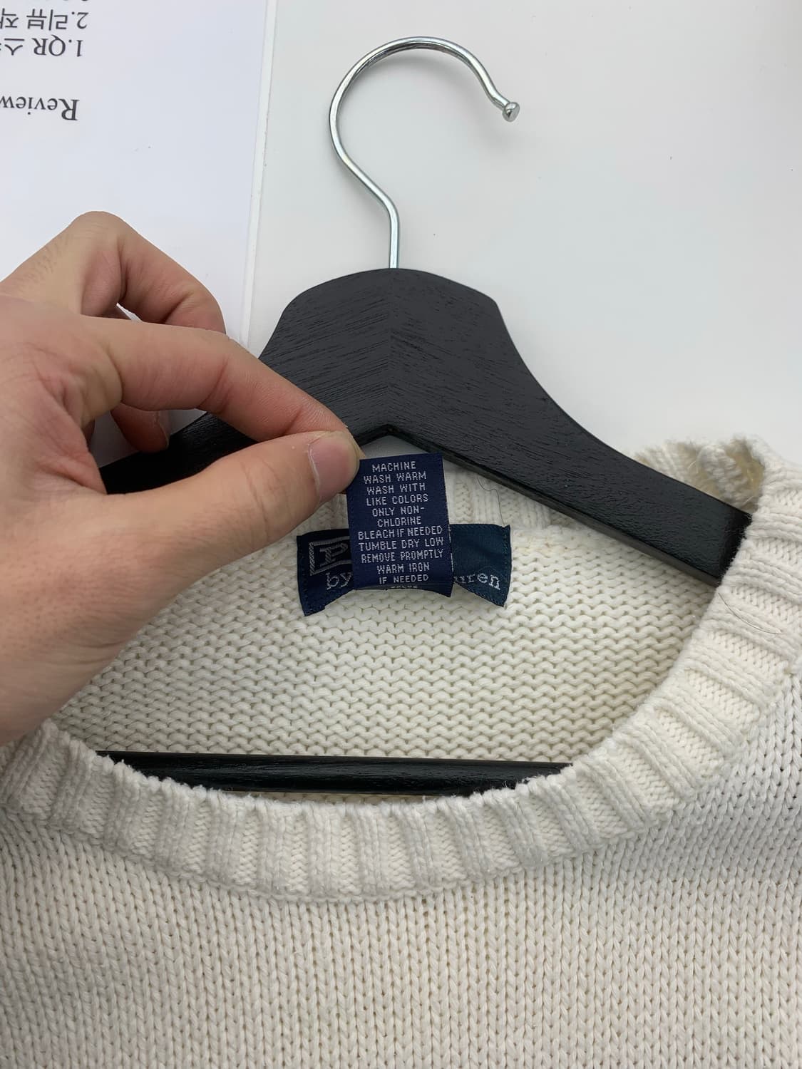 폴로 랄프로렌 화이트 USA 성조기 니트 상품이미지7