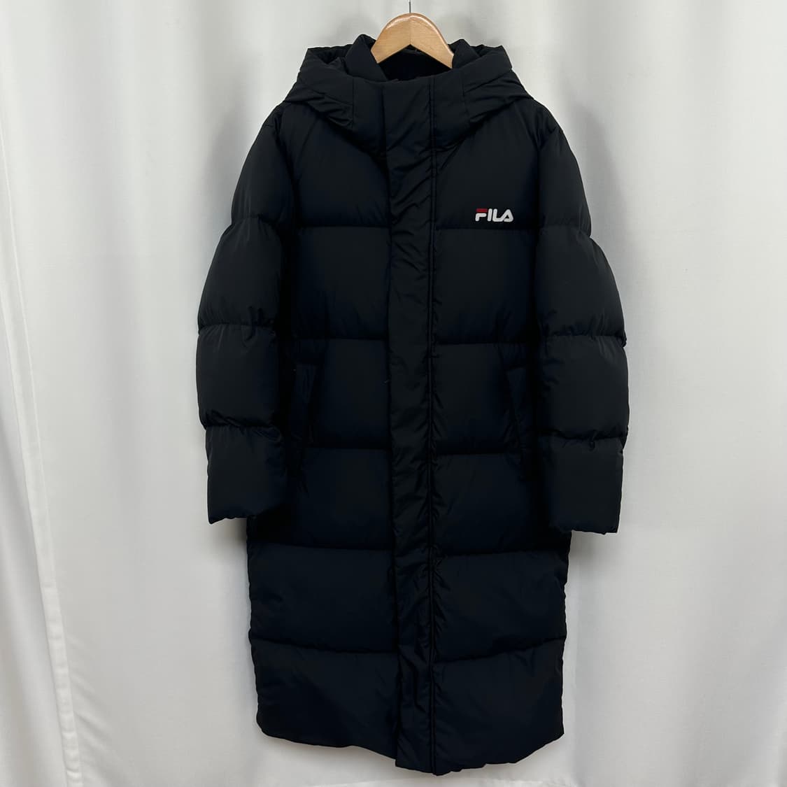   필라 남자 거위털 후드 패딩 점퍼 검정 100 L EOW 상품이미지1