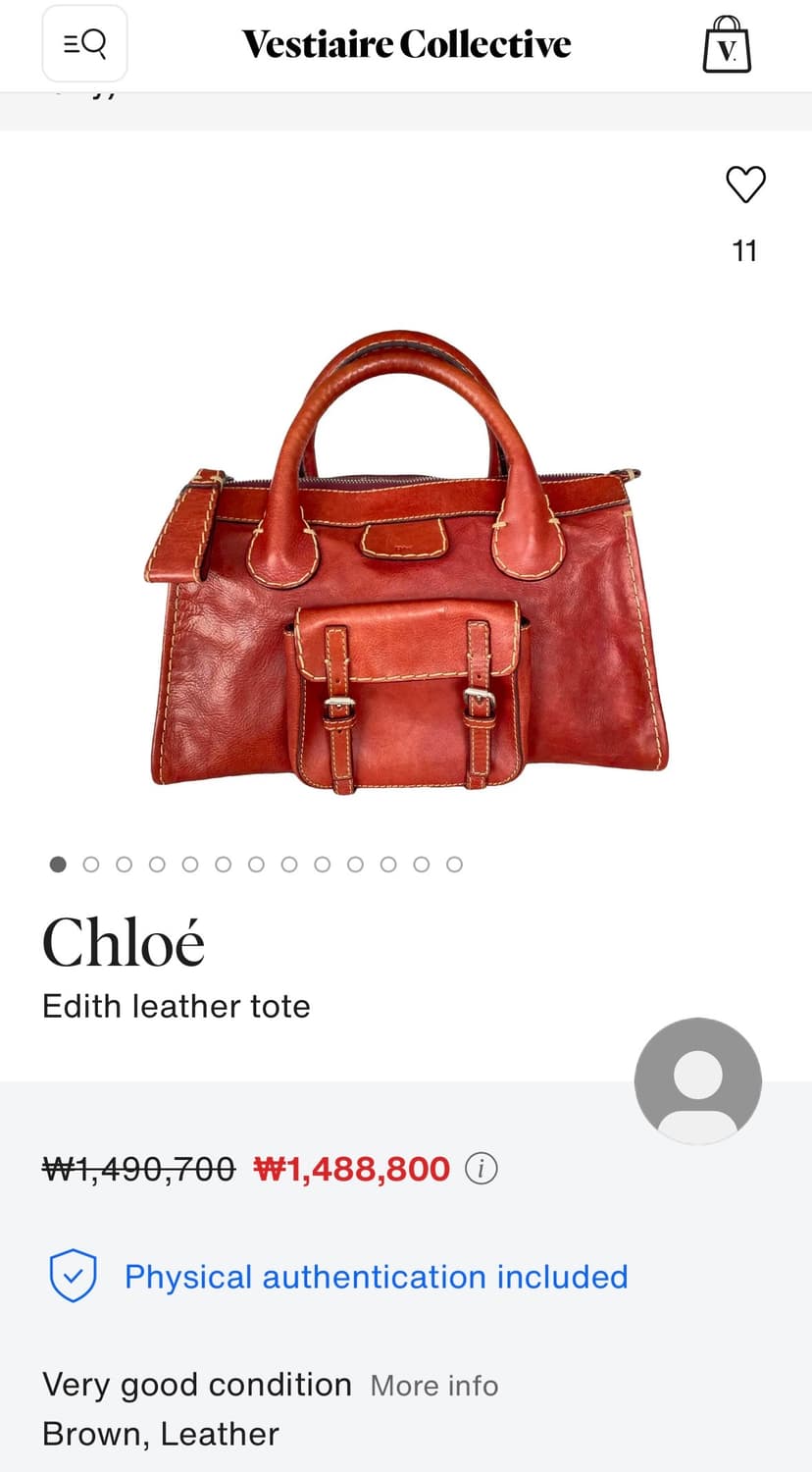 Chloé Edith leather tote 상품이미지8