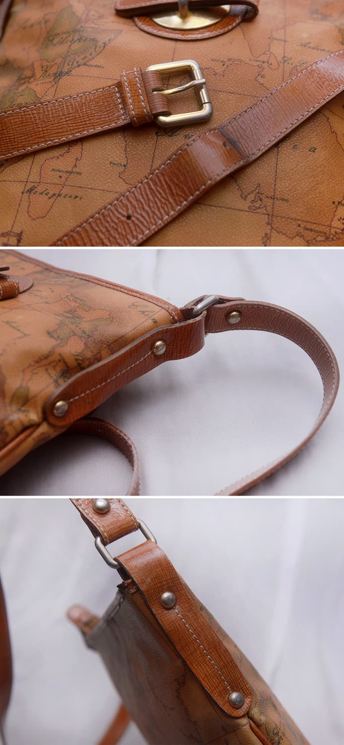 프리마 클라쎄 (Made in italy) 시그니쳐 고지도 플랫 크로스백 상품이미지7