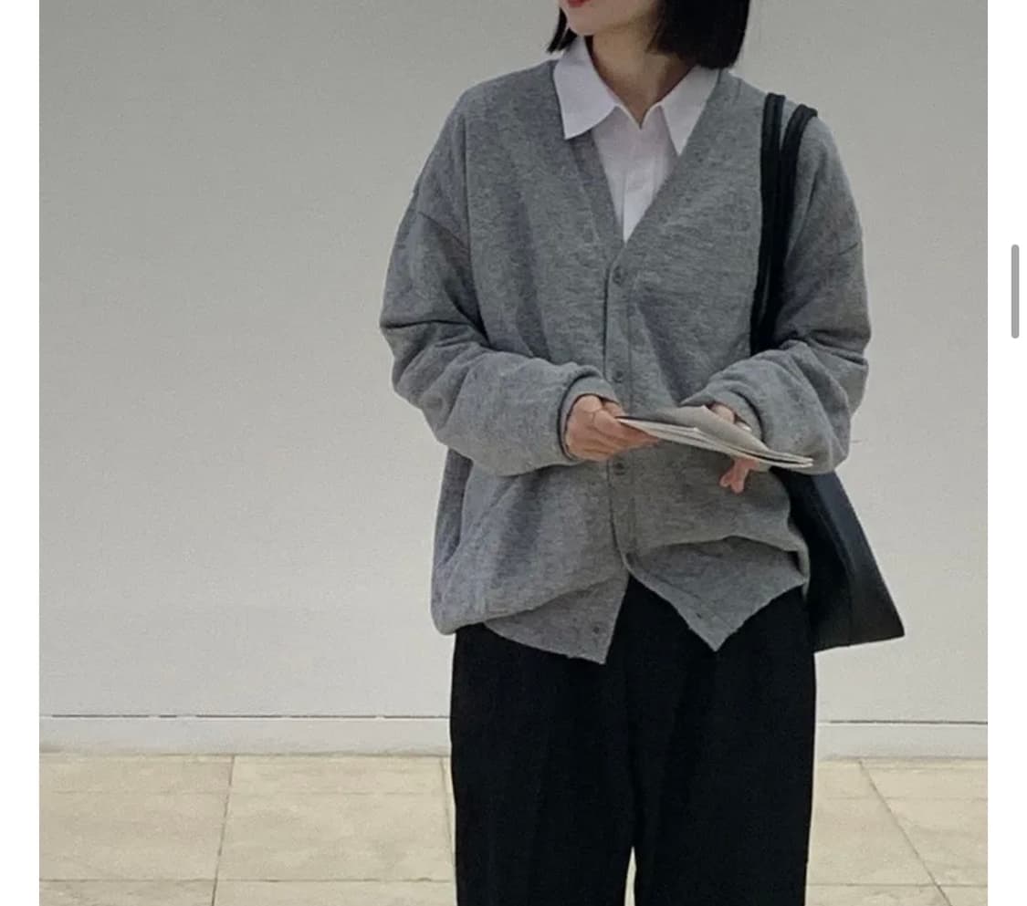 회색 가디건 상품이미지2