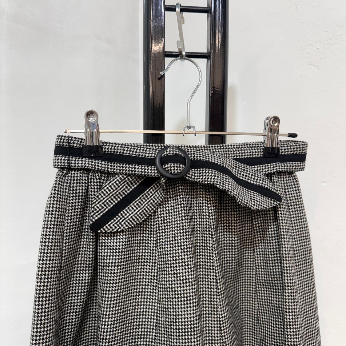 일본빈티지 벨트 울스커트 체크미디스커트 치마 4092 상품이미지2