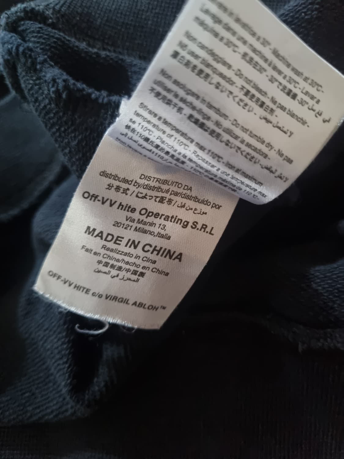 오프화이트  후드티.  M/L 상품이미지4