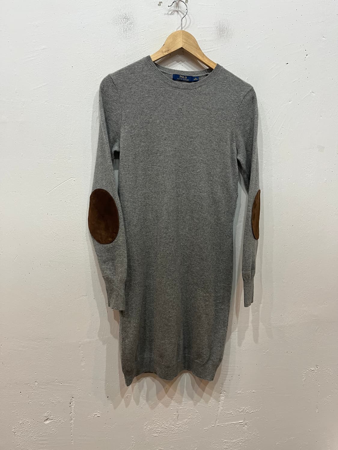 폴로랄프로렌 스웨이드 엘보패치 메리노울 원피스 상품이미지1