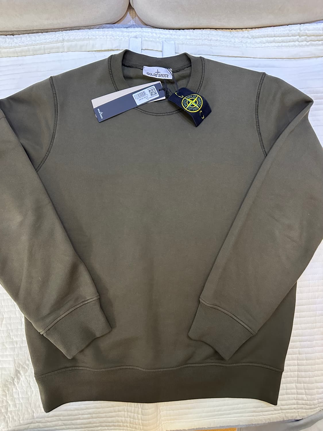 스톤아일랜드 맨투맨 6100044 밀리터리 그린 L 새상품 상품이미지1