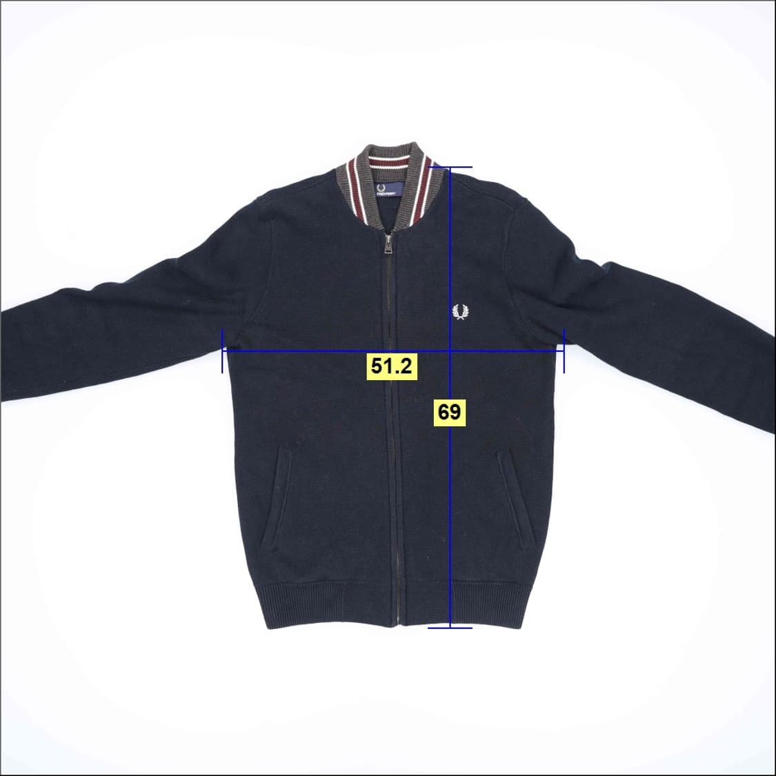 S 프레드 페리 니트 블루종 0407H1 상품이미지6