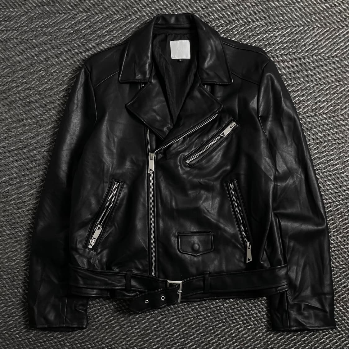 빈티지 블랙 레더 라이더 자켓y 4474 상품이미지2