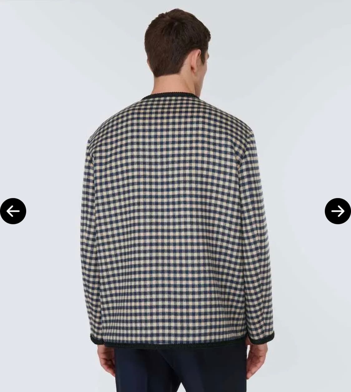 48 / 구찌 울 깅엄 자켓 인터로킹 G 베이지 자켓 상품이미지10