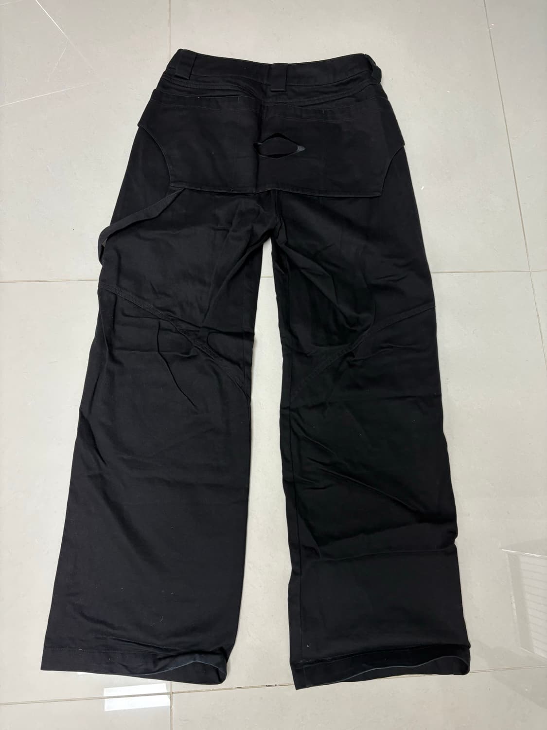 미스치프 에이프런 포켓 워크팬츠 블랙  상품이미지5