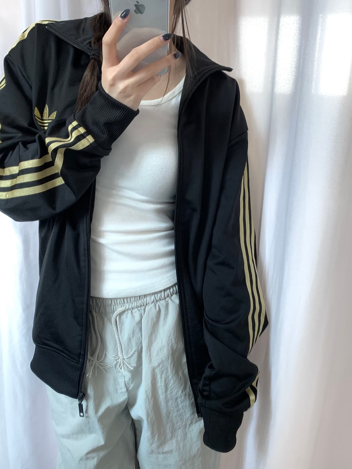 Adidas 아디다스 블랙-골드 파이어버드 트랙탑 상품이미지7