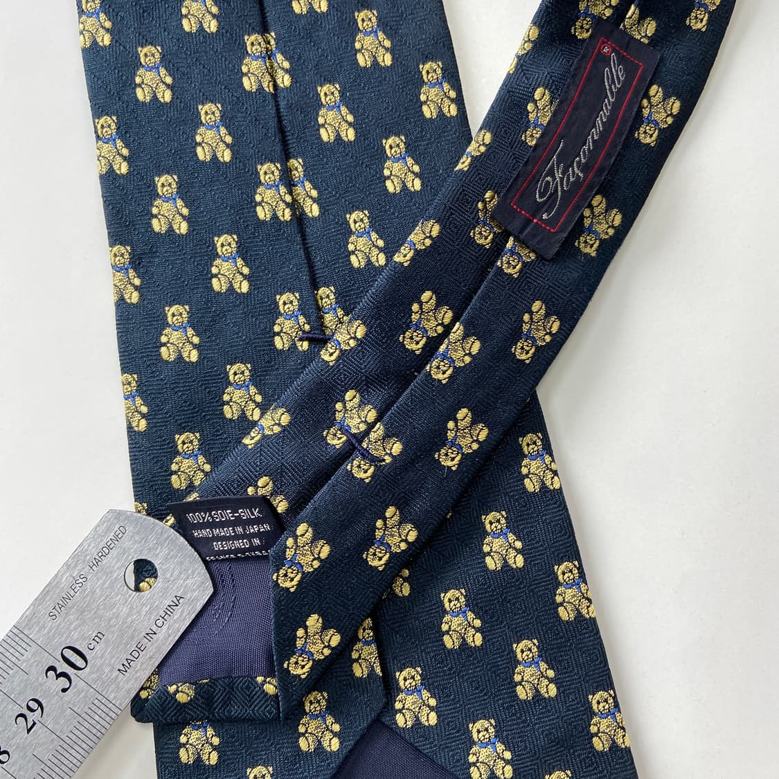 Tanimura 곰돌이 실크 넥타이 상품이미지5