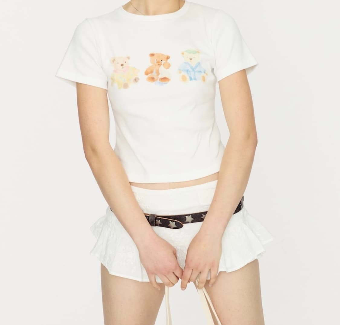 GLOWNY/ RODEO MICRO MINI SKIRT_White 상품이미지2