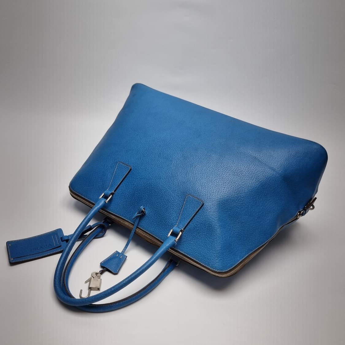 프라다 PRADA 카프스킨 토트백 보스턴백 로얄 블루(남여공용 여행가방) 상품이미지6