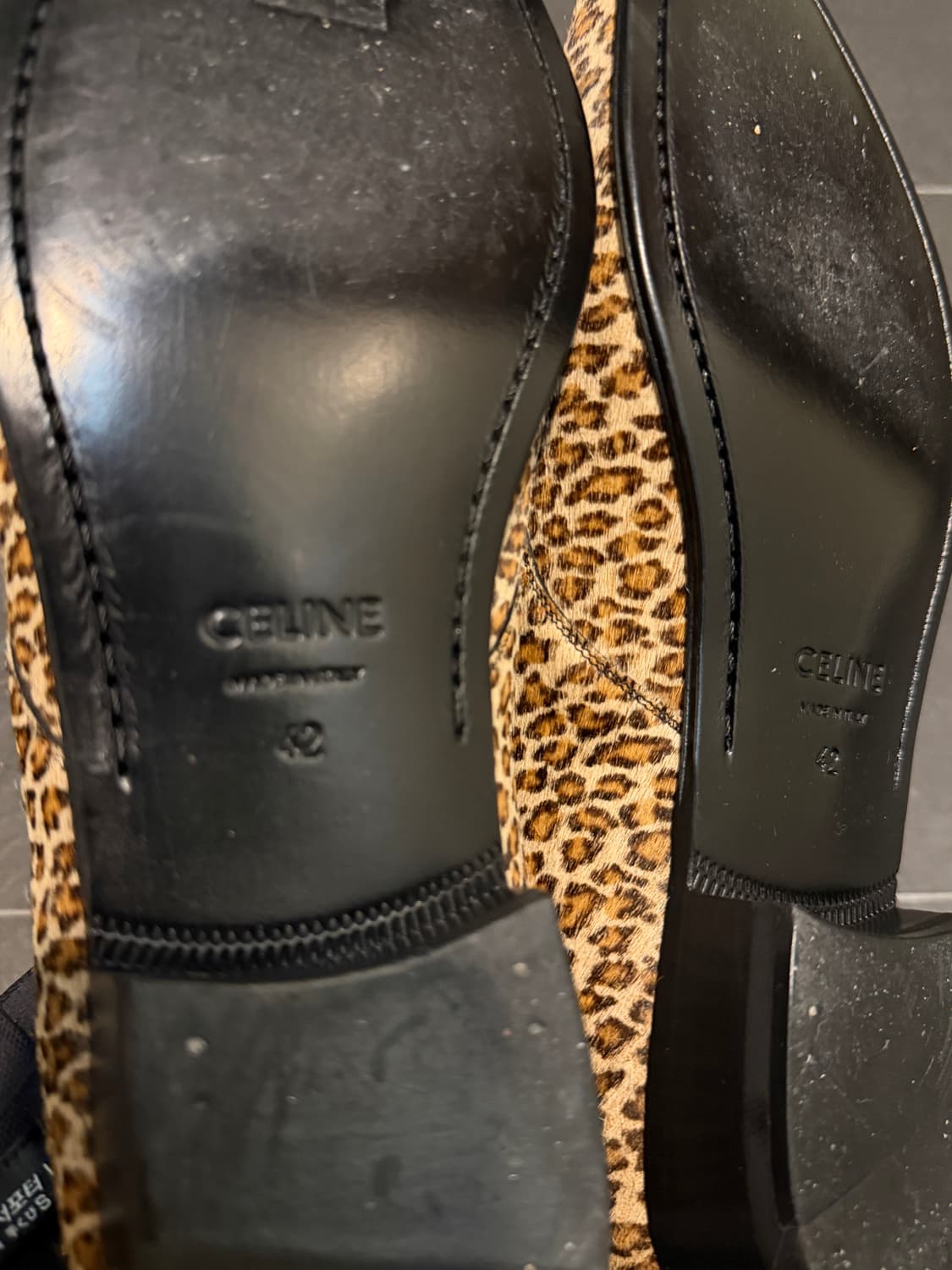 셀린느 자크노 데브리 30 부츠 레오파드 프린트 헤어 상품이미지4