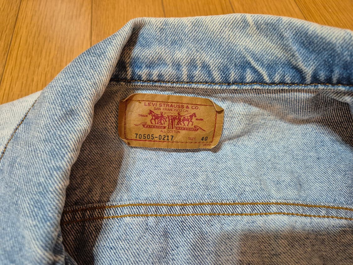 90s 리바이스 필리핀제 70505 데님 트러커 자켓 상품이미지4