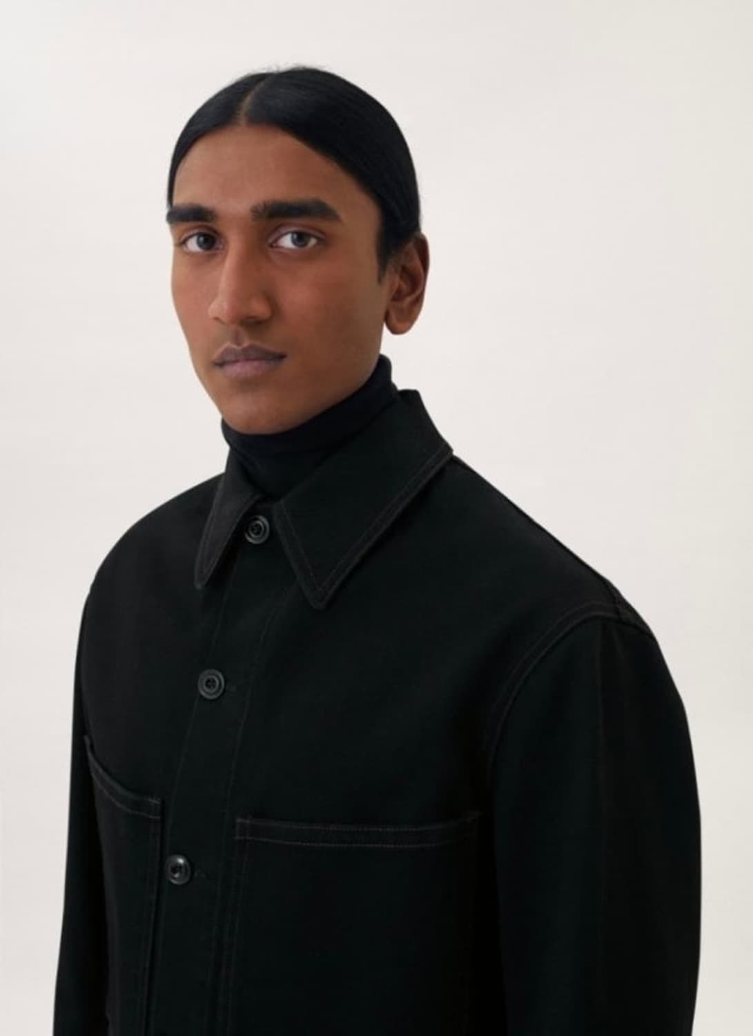 48)르메르 21FW 데님오버셔츠 블랙 상품이미지2