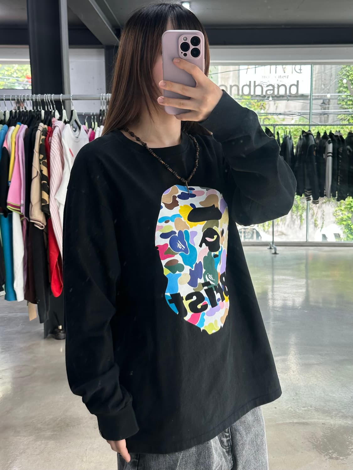 베이프 F.C.R.Bape 컬러카모빅사루 롱슬리브긴팔티셔츠 상품이미지3